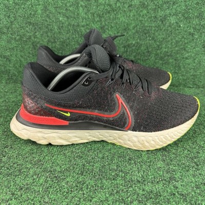 Nike Mens React Infinity Run FK 3 DH5392-007 Black Running Shoes Sneakers Sz 12