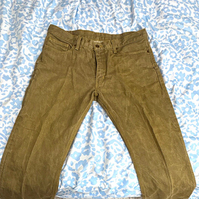 Levi s 514 Straight Fit Jeans Men s W40 L30 Tan Khaki Garment Dyed Denim Pants