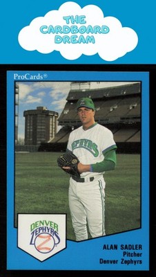 Alan Sadler 1989 ProCards Triple A #44 Denver Zephyrs Baseball Card