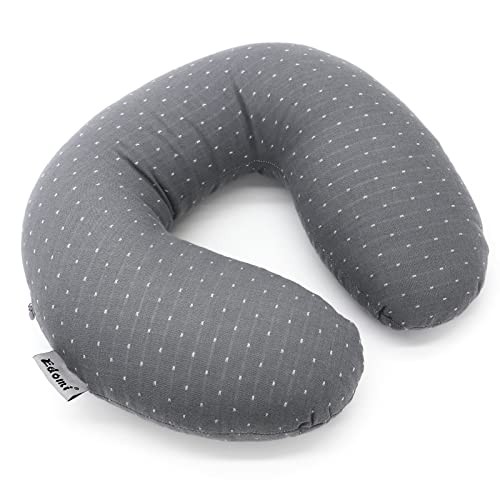 Adjustable U-Shaped Buckwheat Neck Pillow in Grey