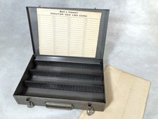 Vintage 2x2 SLIDE INDEX Holder 162 Slot METAL Case BELL  HOWELL 960 Storage Box