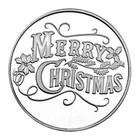 1-oz Merry Christmas .999 Fine Silver Round with Holly