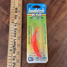 NOS Vintage Luhr Jensen Kwikfish k14 Pre Rapala Orange Lure Made in USA
