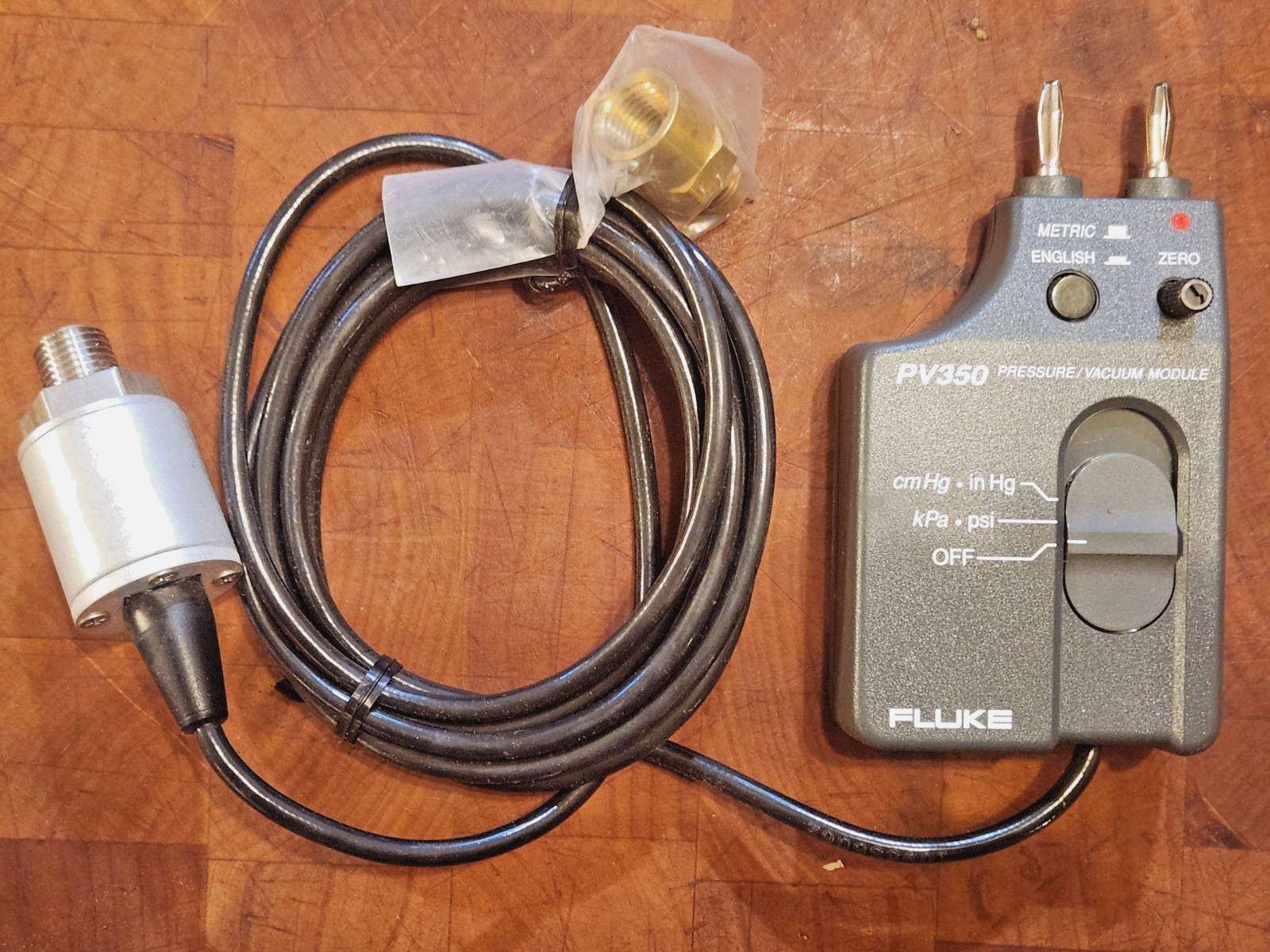 Fluke PV350 Pressure/ Vacuum transducer Module open box pfd Manual