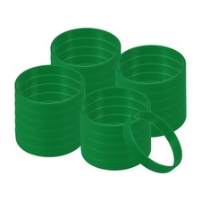 100 Pcs Silicone Bracelets Rubber Wristbands Blank Stretch Sports Bands Green