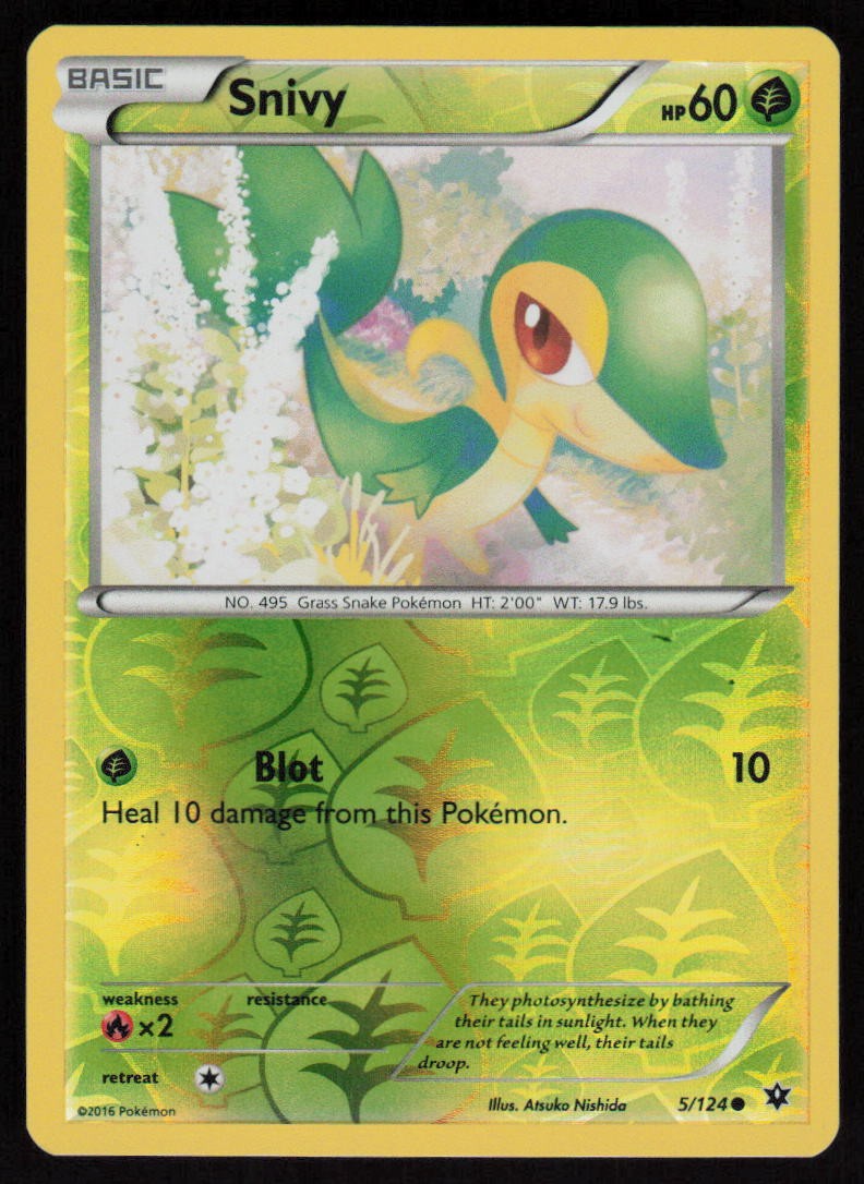 Snivy 5/124 Reverse Holo: Fates Collide Pokemon TCG Near Mint