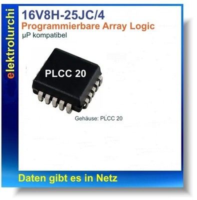 16V8H-25JC/4   Programmierbare Logik-Array   Lattice   PLCC20