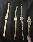 Lot of 4 Vintage Ladies Watches Seiko Regency Gold Tone Untested