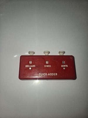 Vintage 1960's Quick-Adder, Grocery Shopper Push Button Adding Device