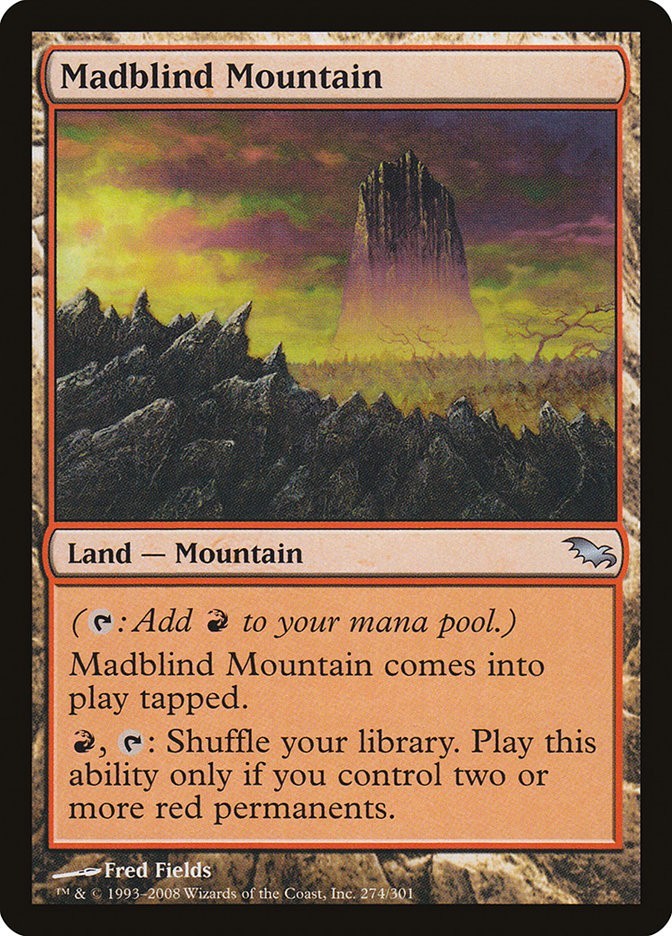 Shadowmoor Madblind Mountain MTG Magic the Gathering LP