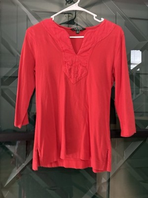 J. Jill PureJill Scoopneck White Elliptical Tee Size L Tall