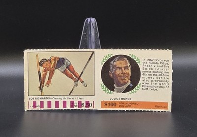 1968 American Oil Winners Circle BOB RICHARDS / JULIUS BOROS Full Panel EX-MT+