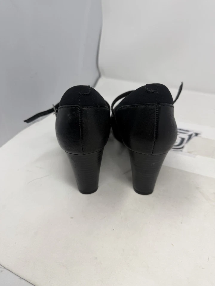 Zapatos de tacón Clarks Collection para mujer talla 9 M negros Brynn Mary Jane de cuero Foto 3 de 4