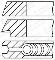 1X Goetze Engine 08-115900-00 Kolbenringsatz FüR VW Audi Skoda Seat Westfield