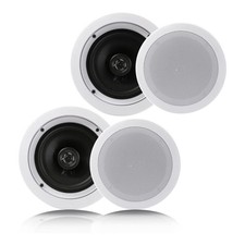 Pyle 6.5 Inch 200 Watt In Ceiling Wall 2 Way Speaker System Pair Open Box
