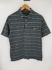 Howler Bros Polo Shirt Mens Large Ranchero Short Sleeve Western Aztec Pearl Snap