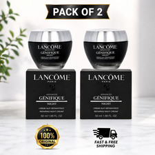 2 PACK LANCOME Paris Advanced GENIFIQUE Night Repairing Night Cream 1.69 Oz 50ml