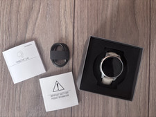 Garmin Vivoactive 4S GPS Smartwatch with Leather Strap & New Charging Cable