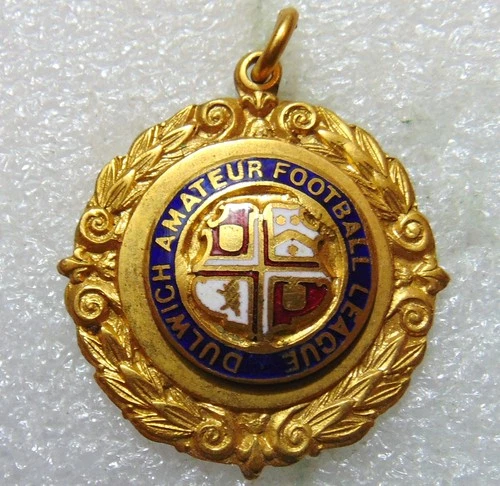 1958- 1959 Dulwich Amateur Football League Gold Plated Medal