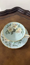 Vintage Paragon Fine Bone China Roses Cup and Saucer Made In England Gold Trim