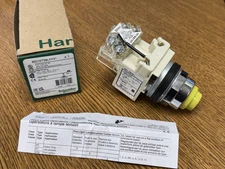 Schneider Electric 9001KT38LYY31 Harmony Push To Test LED Pilot Light Yellow