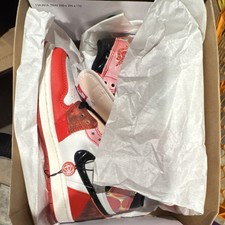 Nike Air Jordan 1 Retro High OG SP Unisex Kids Leather High Top Sneakers Red 4