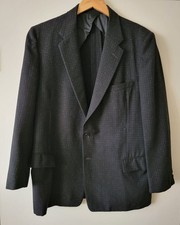 1950s Vintage Fintex Black Fleck Atomic Sport Coat Suit Jacket Large X-Large VLV