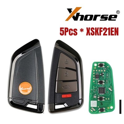 5 x Xhorse XSKF21EN Universal Smart Remote Car Key 4 Buttons for VVDI Key Tool