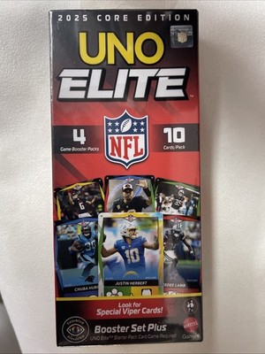 UNO Elite NFL Draft Pack Plus Card Game SEALED