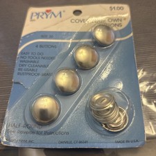 Vintage Prym Cover Your Own Buttons Size 24 Set of 5
