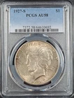 1927-S Peace Silver Dollar $1 - PCGS AU58 BETTER DATE!