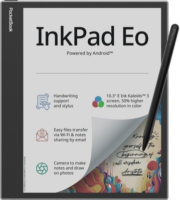 PocketBook InkPad Eo 64 GB grau eBook-Reader 10,3'' eINK Touch Kamera USB-C Wi-Fi