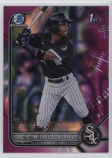 2022 Bowman Chrome Prospects Fuchsia Lava Refractor 198/199 Misael Gonzalez 14rs