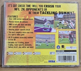 NFL 2K - Sega All Stars- Sega Dreamcast - CIB