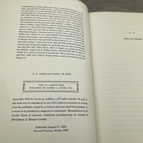 Randall Jarrell SIGNED Poetry And The Age 2nd Printing 1953 Hardcover - Picture 5 of 17