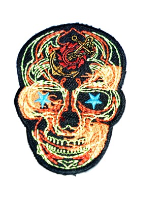 Skull Candy Bügelbild Patch (Dia De Los Muertos Day Of The Dead Skulls)