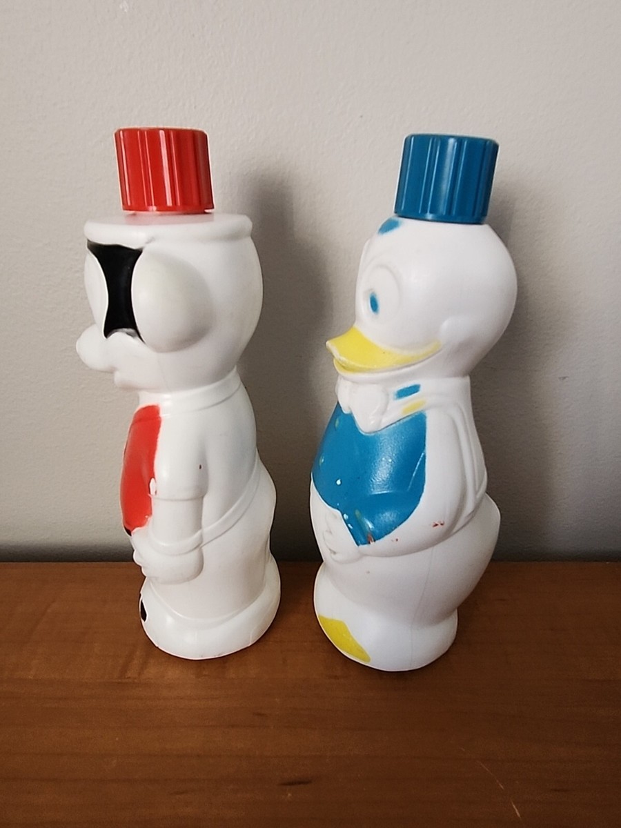 Vintage Colgate Palmolive Mickey Mouse Donald Duck Soaky Bottles