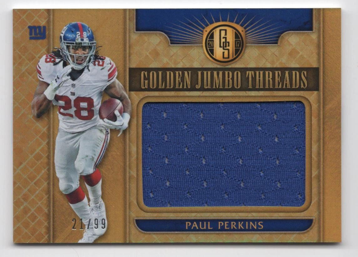 2016 Panini GOLD STANDAR JERSEY Paul Perkins 21 99 New York Giants