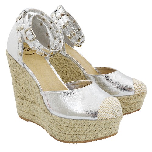 Women Wedge Heel Platform Sandals Ladies Ankle Strap Espadrilles Court Shoes 3-8 - Picture 19 of 20