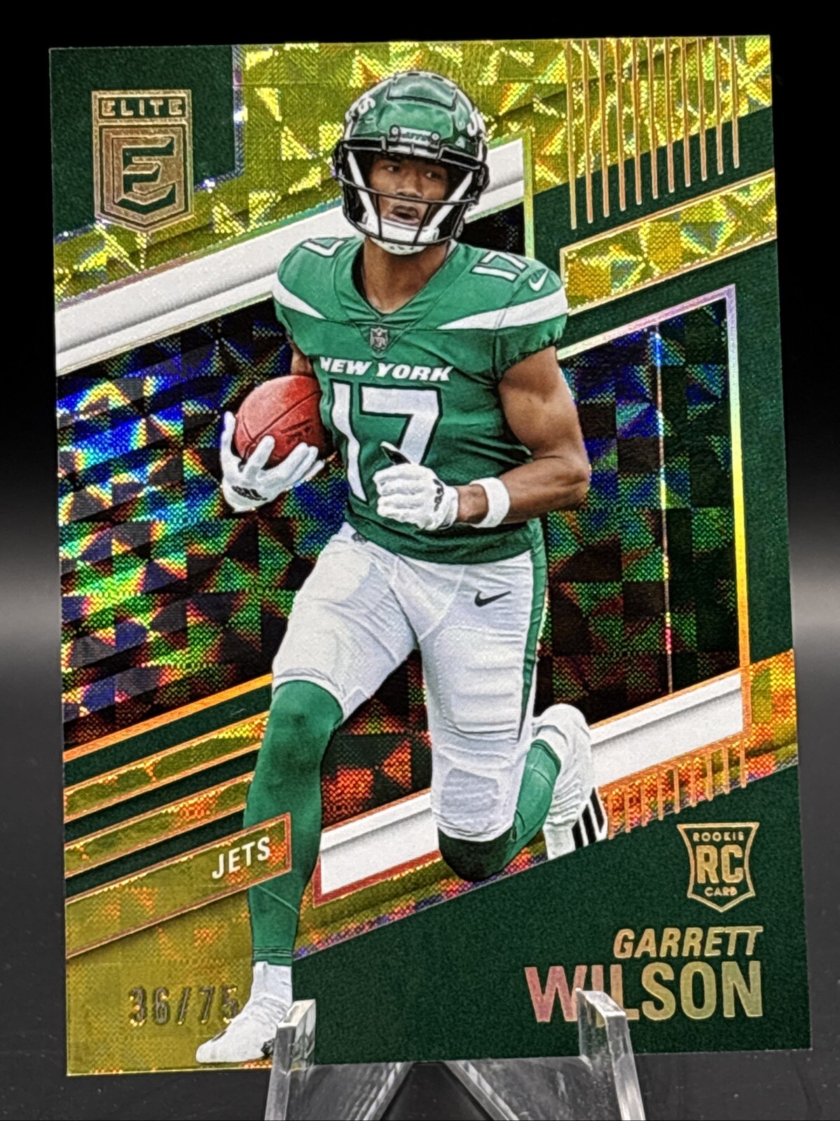 2022 Panini Donruss Elite Rookies Yellow #118 Garrett Wilson /75 (RC)