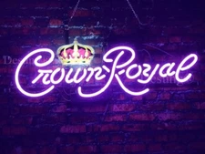 Crown Royal 24" Neon Sign Light Lamp With HD Vivid Printing Gift Wall Bar LE