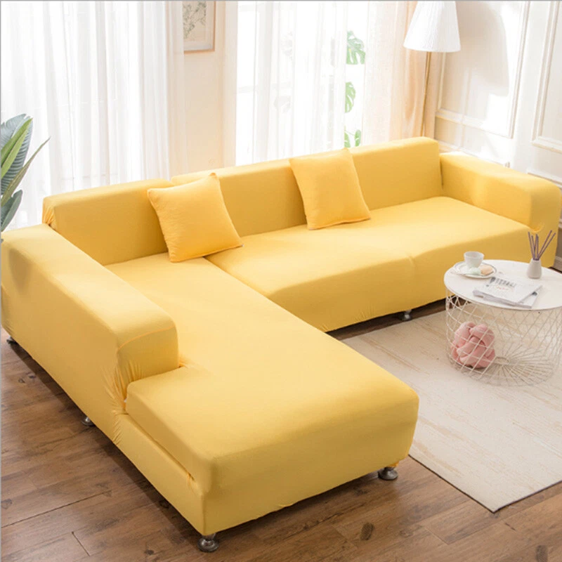 1/2/3/4 эластичные чехлы на диван комплект из 4 мест диван однотонный чехол чехлы протектор - Изображение 2 из 4