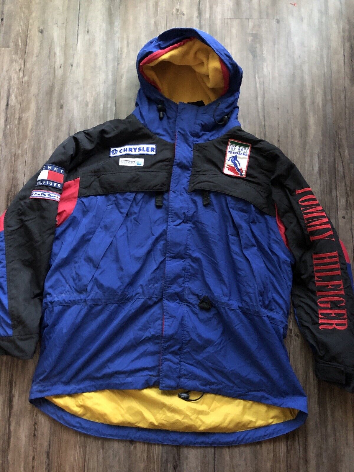 HILFIGER Big Logo U.S. Ski Tour Lotus Fleece Rare Olympics | eBay