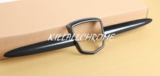 Für Abarth Kohlefaser Schnurrbart Grill Abzeichen Verkleidung Abdeckung 500 595 695 UK VERKÄUFER 