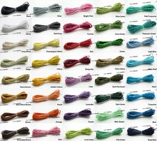 30FT 1mm Waxed Polished Cotton Braided Cord Macrame Beading String - Pick Color!