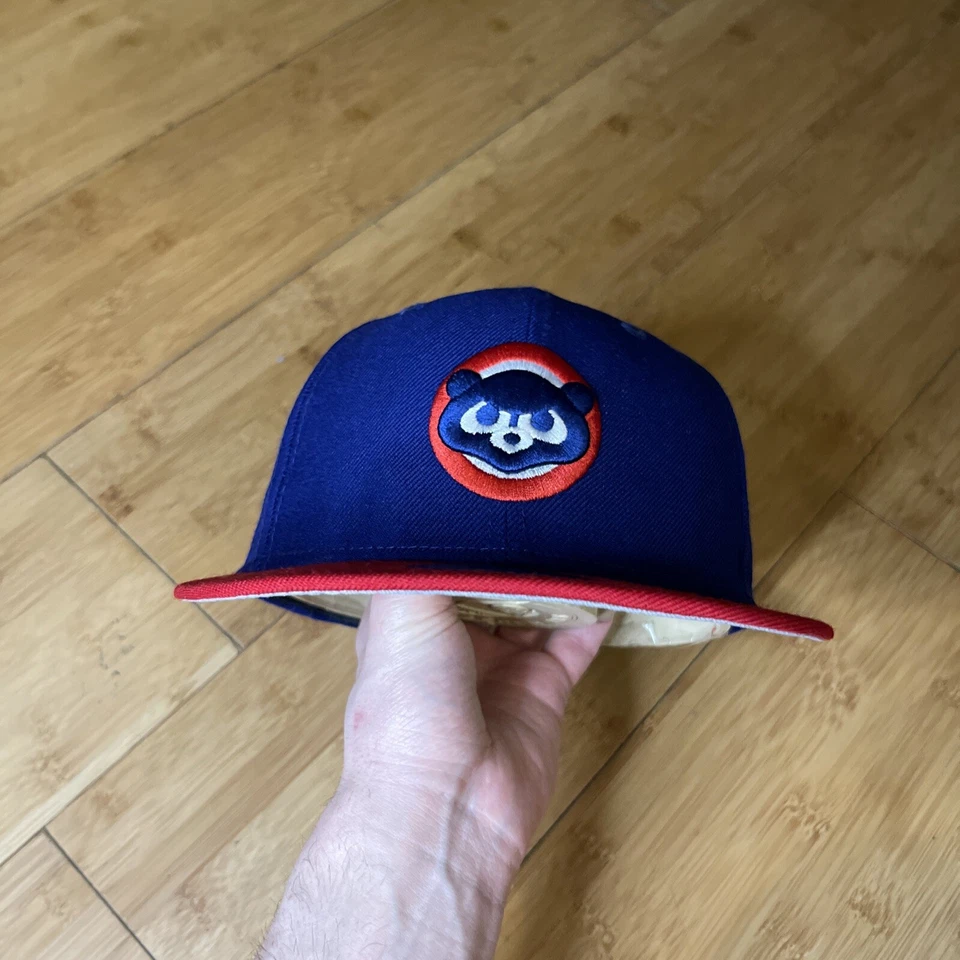 New Era 59FIFTY Chicago Cubs 1979 Cooperstown Wool Fitted 6 7/8 Hat Cap Blue/Red - Image 3 of 4