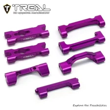 Losi MINI LMT Treal Machined Aluminum 7pc Chassis Brace Set - Purple