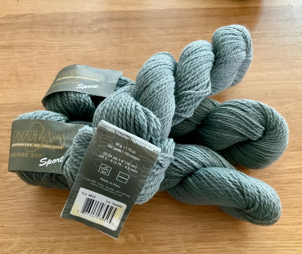 Cascade Yarns 220 Sport - 3 Skeins Gray (#9620) - Image 2 of 2