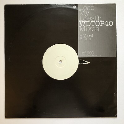 WDTOP40 Mixes, Lose My Breath, Vinyl 12  Single, White Label, VG+/VG, 1 Of 500!