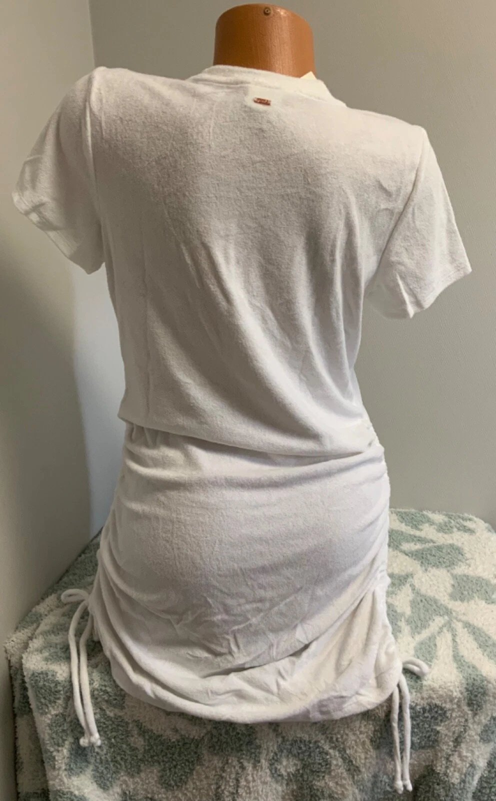 UNDERCOVER Abito a maniche corte rosa Victoria's Secret spiaggia Terry arricciato lato XS S M L